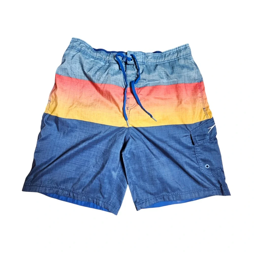 Speedo Etched Island E Board Trunks Swim Shorts‎ XL Polyester Surf Beach Summer